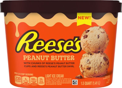 REESE'S Peanut Butter Cups & Peanut Butter Swirl Ice Cream - 48 Oz - Image 6