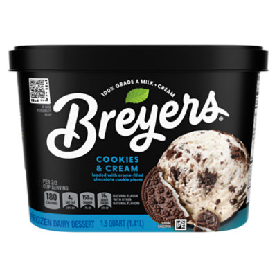 Breyers Cookies and Cream Frozen Dairy Dessert - 48 Oz