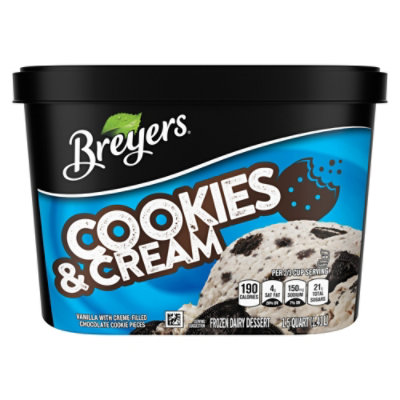 Breyers Cookies and Cream Frozen Dairy Dessert - 48 Oz - Image 1
