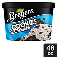 Breyers Cookies and Cream Frozen Dairy Dessert - 48 Oz - Image 1