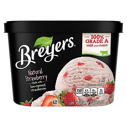 Breyers Natural Strawberry Ice Cream - 48 Oz - Image 2