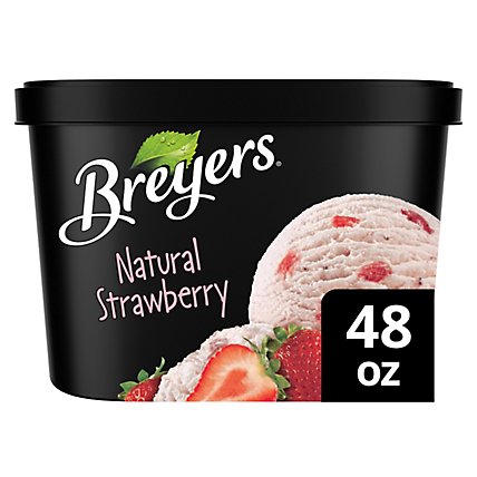 Breyers Natural Strawberry Ice Cream - 48 Oz - Image 1