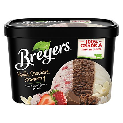 Breyers Original Vanilla Chocolate Strawberry Ice Cream - 48 Oz - Image 3