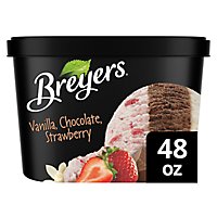 Breyers Original Vanilla Chocolate Strawberry Ice Cream - 48 Oz - Image 1