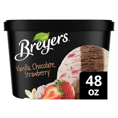 Breyers Original Vanilla Chocolate Strawberry Ice Cream - 48 Oz - Image 1