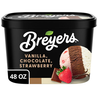 Breyers Original Vanilla Chocolate Strawberry Ice Cream - 48 Oz - Image 2