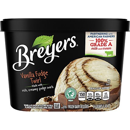 Breyers Ice Cream Original Vanilla Fudge Twirl - 48 Oz - Image 6