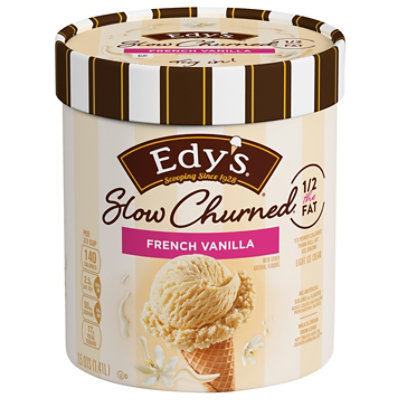 Dreyers Edys Ice Cream Slow Churned Light French Vanilla - 1.5 Quart