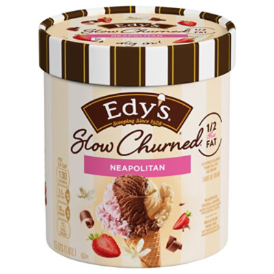 Dreyers Edys Ice Cream Slow Churned Light Neapolitan - 1.5 Quart