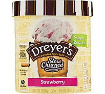 Dreyers Edys Ice Cream Slow Churned Light Strawberry - 1.5 Quart