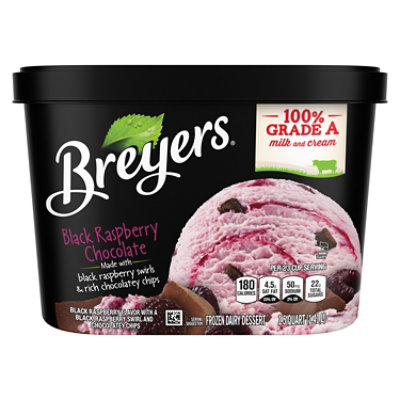 Breyers Black Raspberry Chocolate Frozen Dairy Dessert - 48 Oz - Image 6