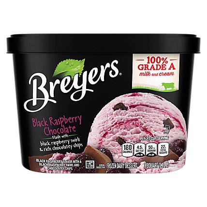 Breyers Ice Cream Original Black Raspberry Chocolate - 48 Oz - Image 2