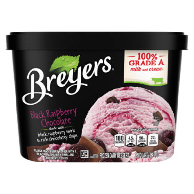 Breyers Black Raspberry Chocolate Frozen Dairy Dessert - 48 Oz - Image 2