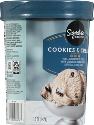 Signature SELECT Ice Cream Cookies & Cream - 1.50 Quart - Image 6