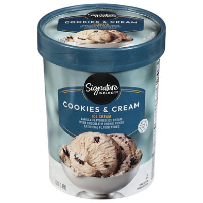 Signature SELECT Ice Cream Cookies & Cream - 1.50 Quart