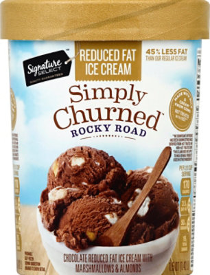 Signature SELECT Ice Cream Rocky Road Light - 1.50 Quart - Image 2