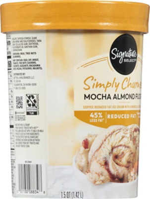 Signature SELECT Mocha Almond Fudge Light Ice Cream - 1.50 Quart - Image 6