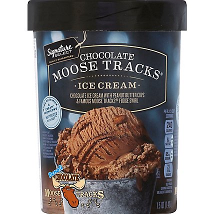 Signature SELECT Denali Chocolate Moose Tracks Ice Cream - 1.50 Quart - Image 2