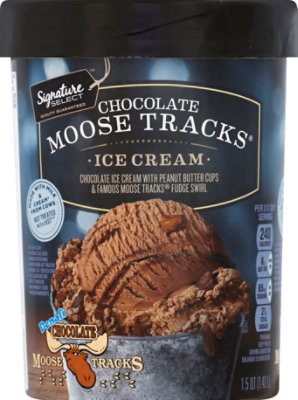 Signature SELECT Denali Chocolate Moose Tracks Ice Cream - 1.50 Quart - Image 2