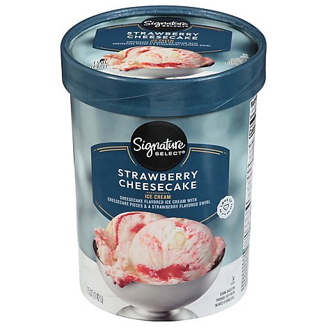 Signature SELECT Ice Cream Strawberry Cheesecake - 1.5 Quart