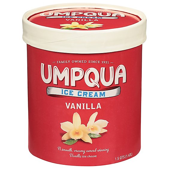 Umpqua Ice Cream Vanilla - 1.75 Quart