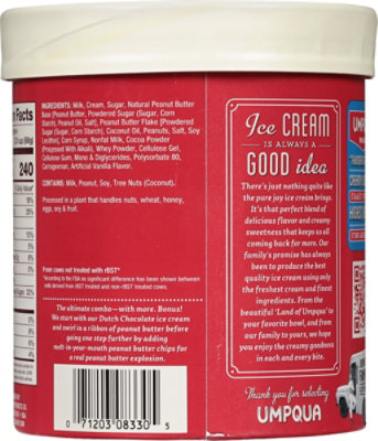 Umpqua Ice Cream Chocolate Peanut Butter - 1.75 Quart - Image 6