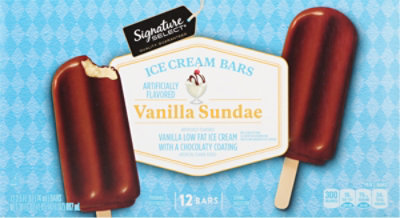 Signature SELECT Ice Cream Bars Vanilla Sundae - 12-2.5 Fl. Oz. - Image 7