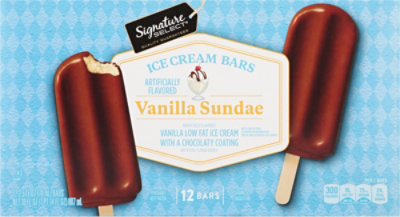 Signature SELECT Ice Cream Bars Vanilla Sundae - 12-2.5 Fl. Oz. - Image 2