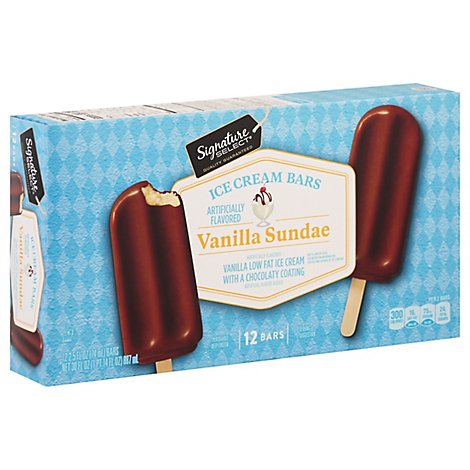 Signature SELECT Ice Cream Bars Vanilla Sundae - 12-2.5 Fl. Oz.