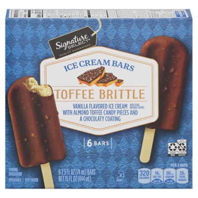 Signature SELECT Ice Cream Bars Toffee Brittle - 6-2.5 Fl. Oz. - Image 4