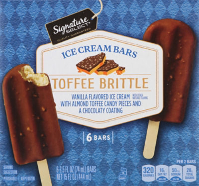 Signature SELECT Ice Cream Bars Toffee Brittle - 6-2.5 Fl. Oz. - Image 7