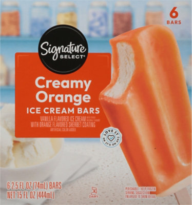 Signature SELECT Ice Cream Bars Orange Creamy - 6-2.5 Fl. Oz. - Image 5