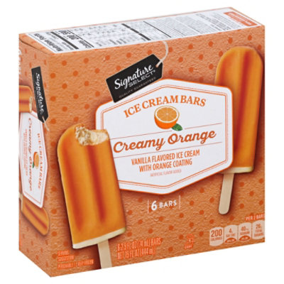 Signature SELECT Ice Cream Bars Orange Creamy - 6-2.5 Fl. Oz. - Image 1