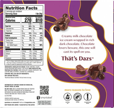 Haagen-Dazs Dark Chocolate Ice Cream Snack Bars - 3 Count - Image 5