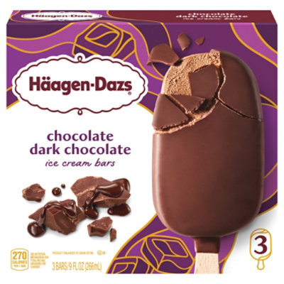 Haagen-Dazs Ice Cream Bars Dark Chocolate - 3-3 Fl. Oz.