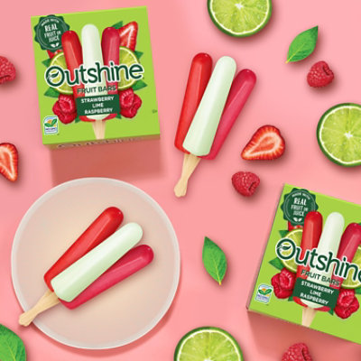 Outshine Strawberry Lime And Raspberry Frozen Fruit Pops Variety Pack - 12 Count - Image 2