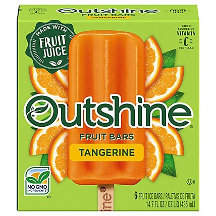 Outshine Fruit Ice Bars Tangerine 6 Count - 14.7 Fl. Oz. - Image 1