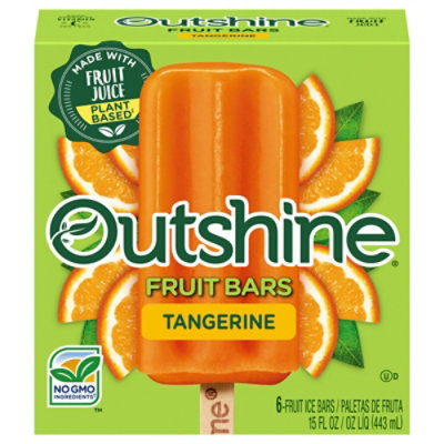 Outshine Fruit Ice Bars Tangerine 6 Count - 14.7 Fl. Oz.