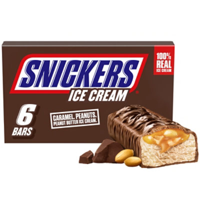 Snickers Ice Cream Bars - 6 Count - Image 1