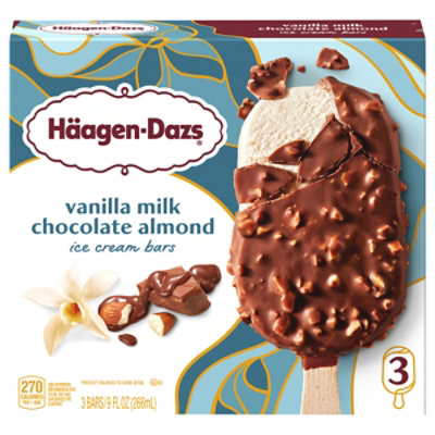 Haagen-Dazs Vanilla Milk Chocolate Almond Ice Cream Snack Bars - 3 Count - Image 4