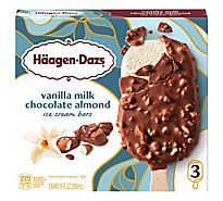 Haagen-Dazs Vanilla Milk Chocolate Almond Ice Cream Bars - 3 Count