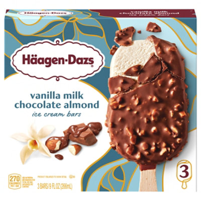 Häagen-Dazs Vanilla Milk Chocolate Almond Ice Cream Snack Bars - 3 Count