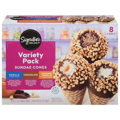 Signature SELECT Ice Cream Sundae Cones Variety Pack - 8-4.6 Fl. Oz. - Image 3