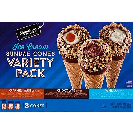 Signature SELECT Ice Cream Sundae Cones Variety Pack - 8-4.6 Fl. Oz. - Image 2