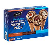 Signature SELECT Ice Cream Sundae Cones Variety Pack - 8-4.6 Fl. Oz.