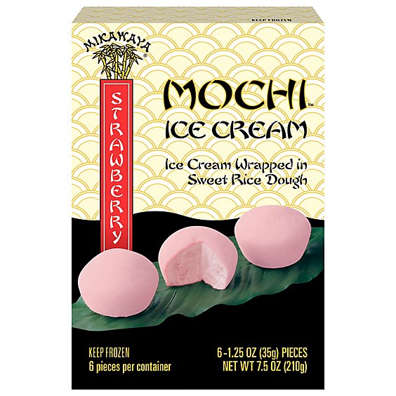 Mikawaya Mochi Strawberry Ice Cream - 12 Fl. Oz.