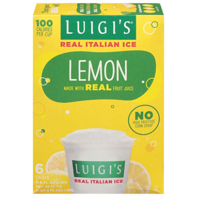 LUIGIS Real Italian Ice Fat Free Lemon - 6-6 Fl. Oz. - Image 3