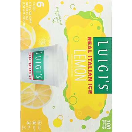 LUIGIS Real Italian Ice Fat Free Lemon - 6-6 Fl. Oz. - Image 6