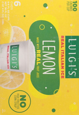 LUIGIS Real Italian Ice Fat Free Lemon - 6-6 Fl. Oz. - Image 6