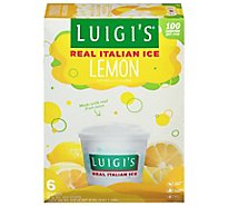 LUIGIS Real Italian Ice Fat Free Lemon - 6-6 Fl. Oz.